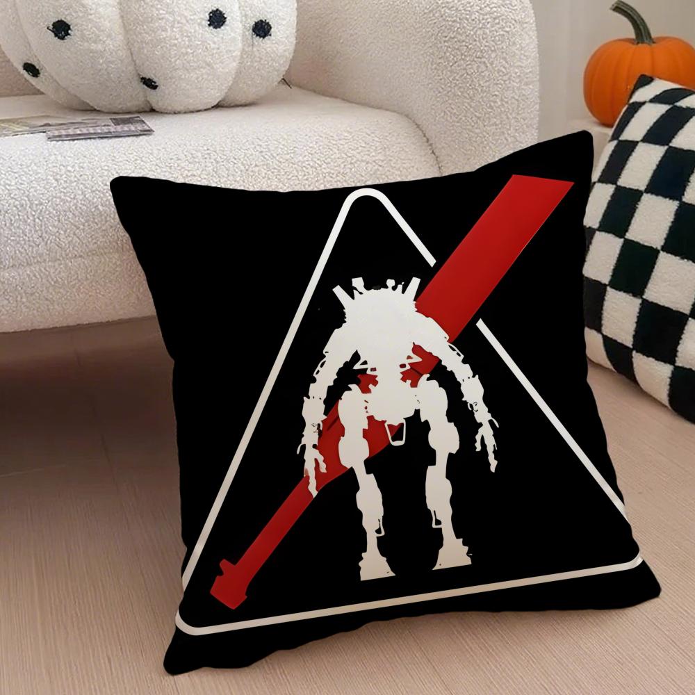 Titanfall 2 Pillow Case Anti-dustmite Pillowcase Invisible zipper silky short plush Sofa cushion cover
