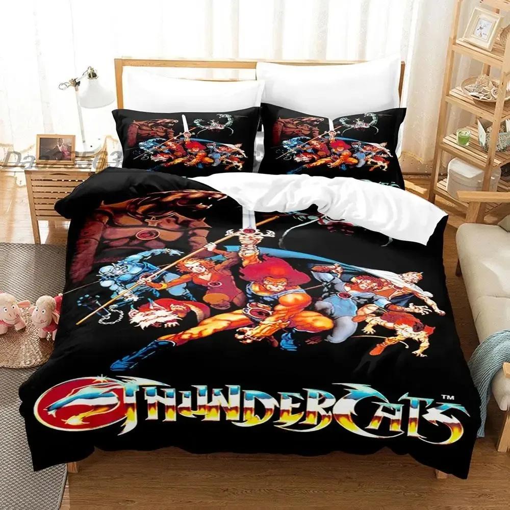 Thundercats Povlečení Jednolůžko Twin Plné Královna Král Velikost Postelové Sady Aldult Chlapecký Pokoj Povlak na Peřinu Sady 3D Tisk Anime Povlečení