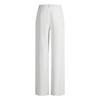 Navigare Women's White Casual Straight-Leg Trousers