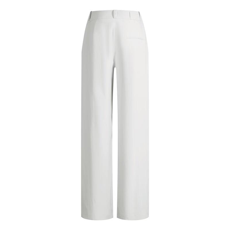 Navigare Women's White Casual Straight-Leg Trousers
