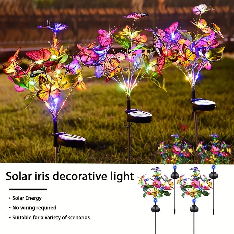 Solar Garden Colorful Butterfly LED Light, Solar Light Outdoor Waterproof, Outdoor Christmas Light, Courtyard Lawn Path Garden Decoration