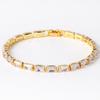 Luxury Copper Crystal Tennis Bracelet with Zircon Inlay - Women's High-End Jewelry