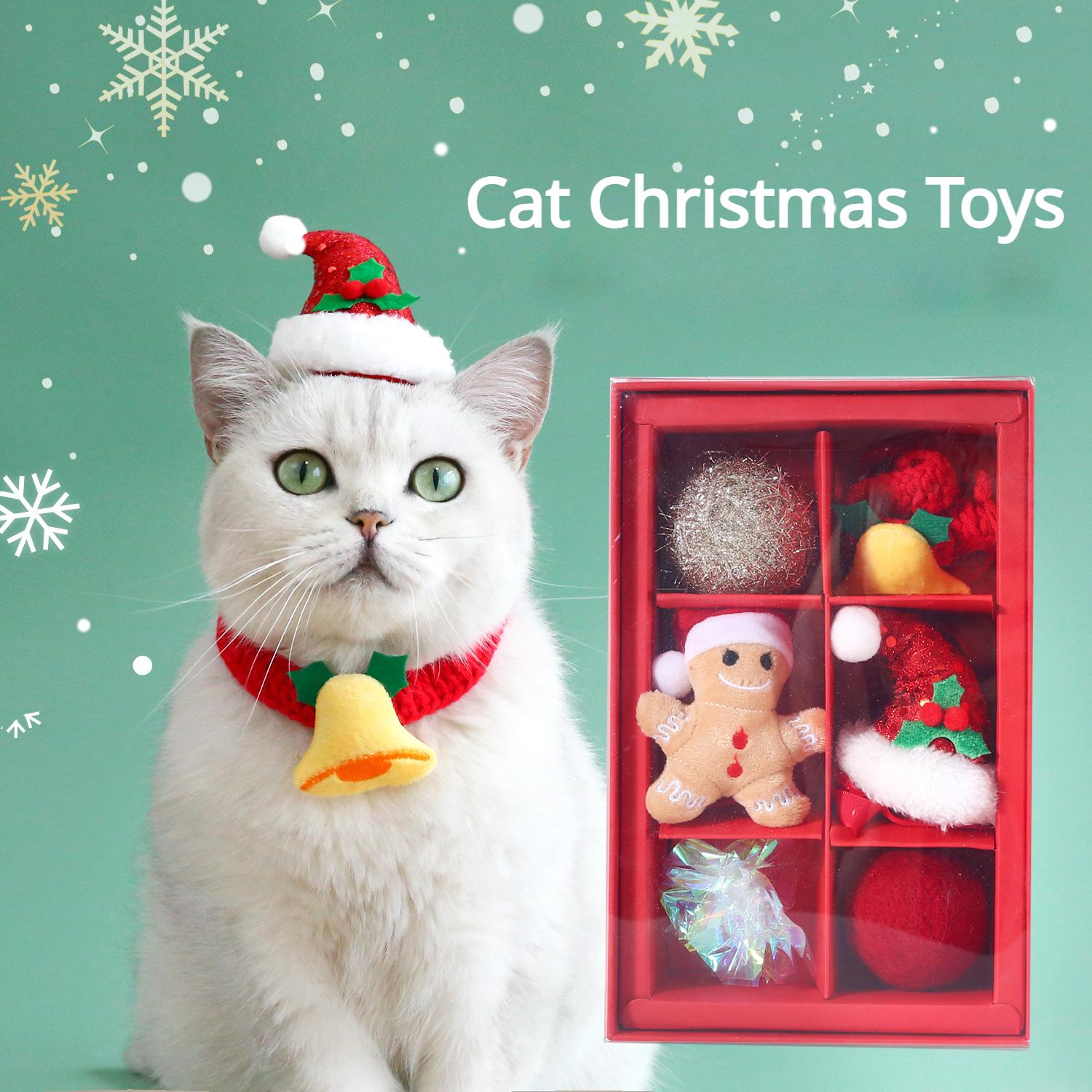 

Christmas Gift Box Dog Hat Bib Plush Sound Making Rope Toy Apple Set Elderly Tree Pet Gift Game Interactive Fun Companionship
