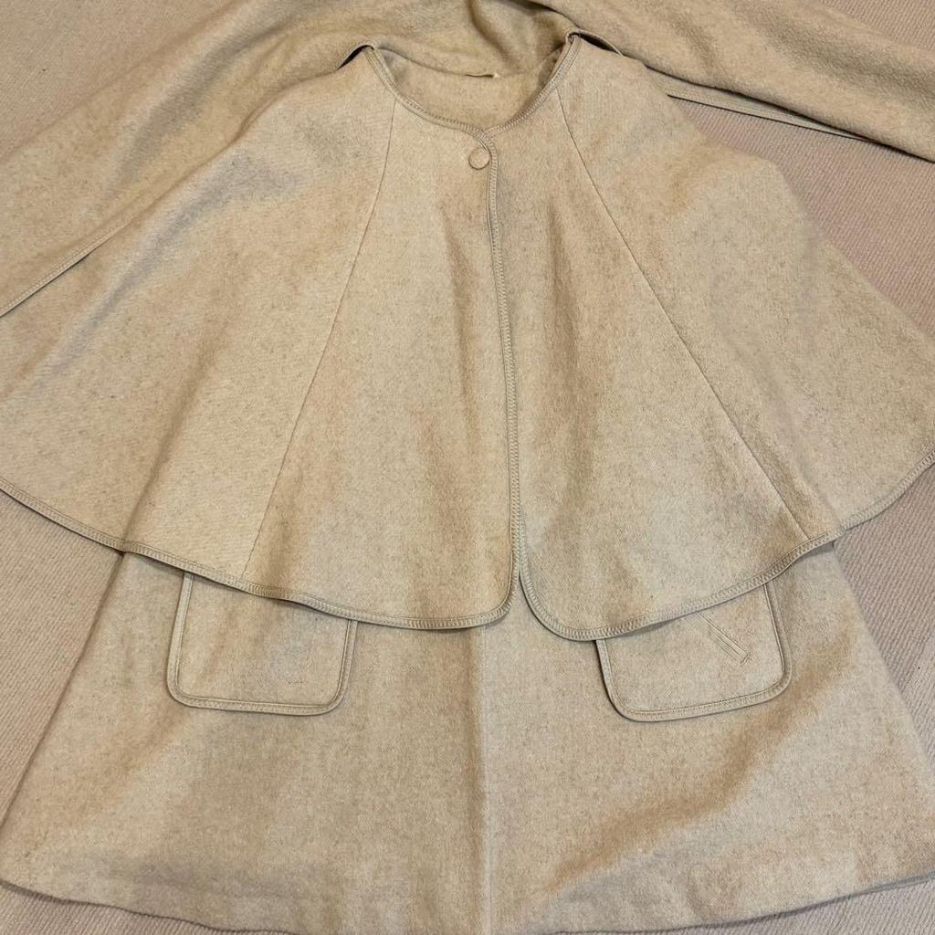 Used H&M Off-white Poncho Style Coat