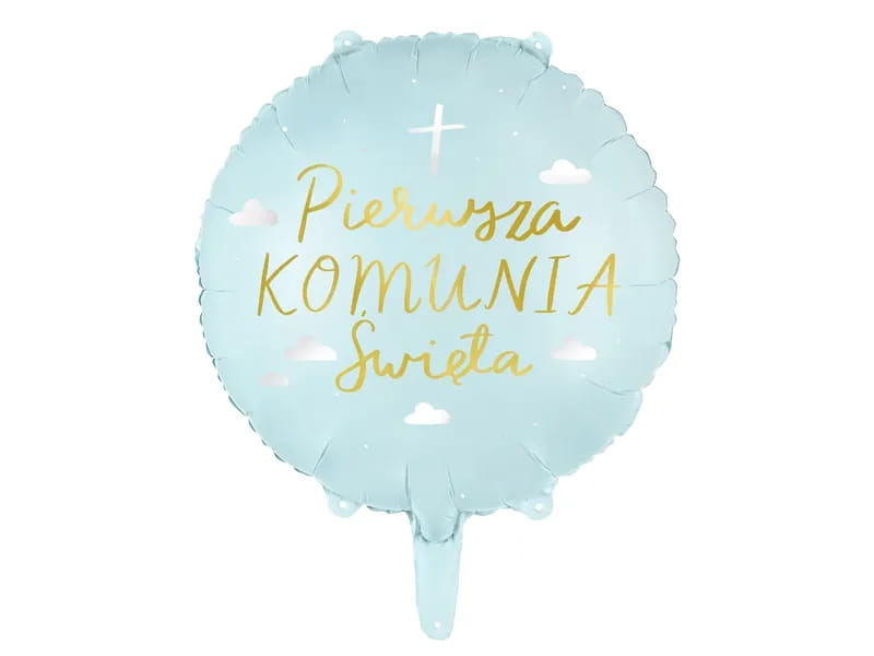 Balon Foliowy Pierwsza Komunia Święta 45Cm