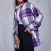Women's Fashion  And Winter Jacket Thickened Casual Loose Plaid Shirt