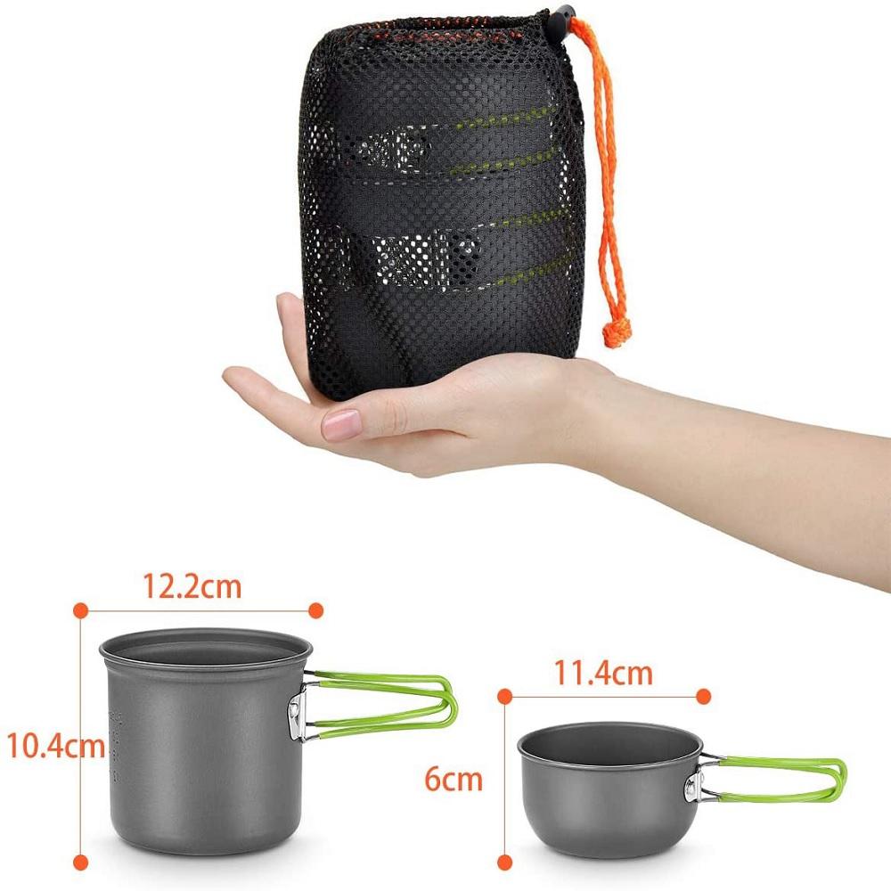 Portable Gas Camping Stove Outdoor Hiking Picnic Cookware Camping Pot