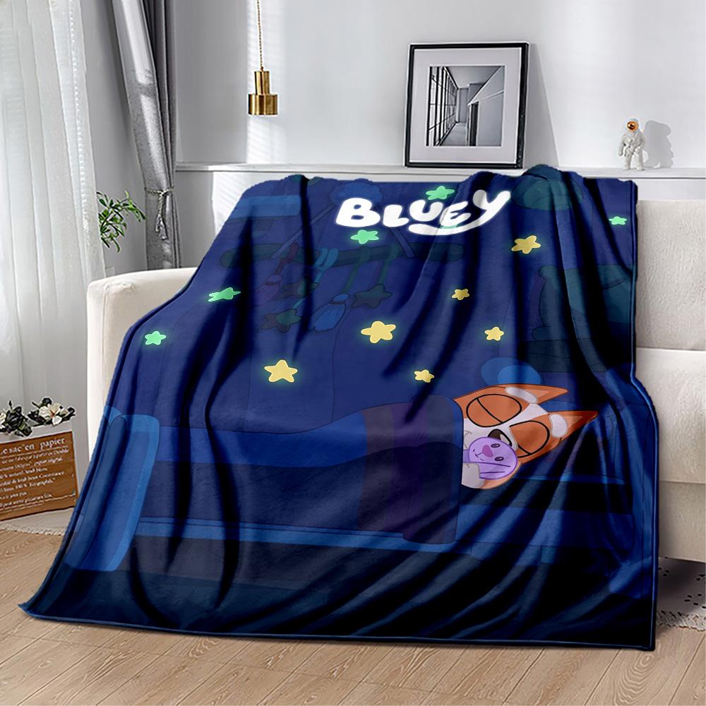 Bluey's Colorful Friends Blanket Comfortable Great for Office Chair Picnics Four Seasons Universal Stylish Decor