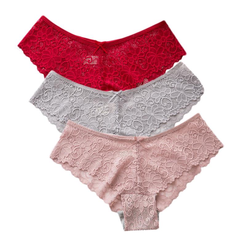 1/3 STÜCK Sexy Spitzen-Slips Damenmode Gemütliche Dessous Verführerische Hübsche Slips Hochwertige Baumwolle Niedrige Taille