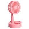 Faltbarer Teleskop-Mini-Ventilator, USB-wiederaufladbar, 3 Geschwindigkeiten, tragbarer kleiner Schreibtischventilator