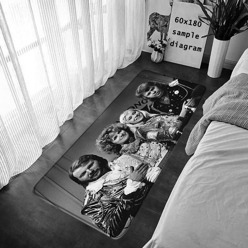 Tapis de sol Musique Pop A-ABBA Tapis Antidérapant pour Entrée Couloir Tapis Cuisine Adsorbant l'Eau Tapis Moelleux Décor de Chevet
