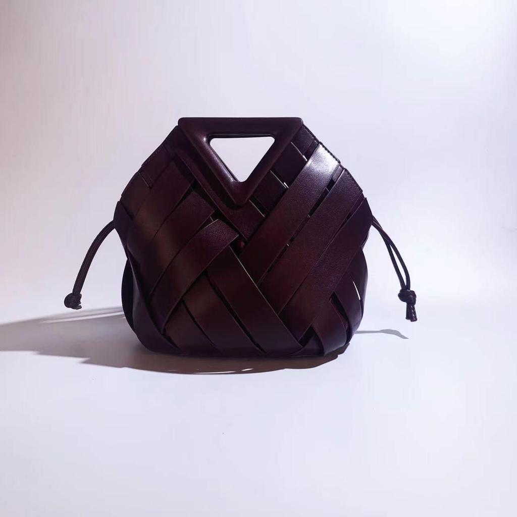 2025 Women's Woven Basket Bag - Large Capacity Birdcage Handbag, Shoulder & Crossbody, Hollow Design