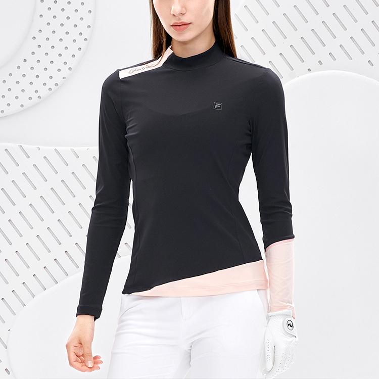 New FILA Athletics Set in Sleeve T Shirt Women's Pitch Black A11W235205F-BK