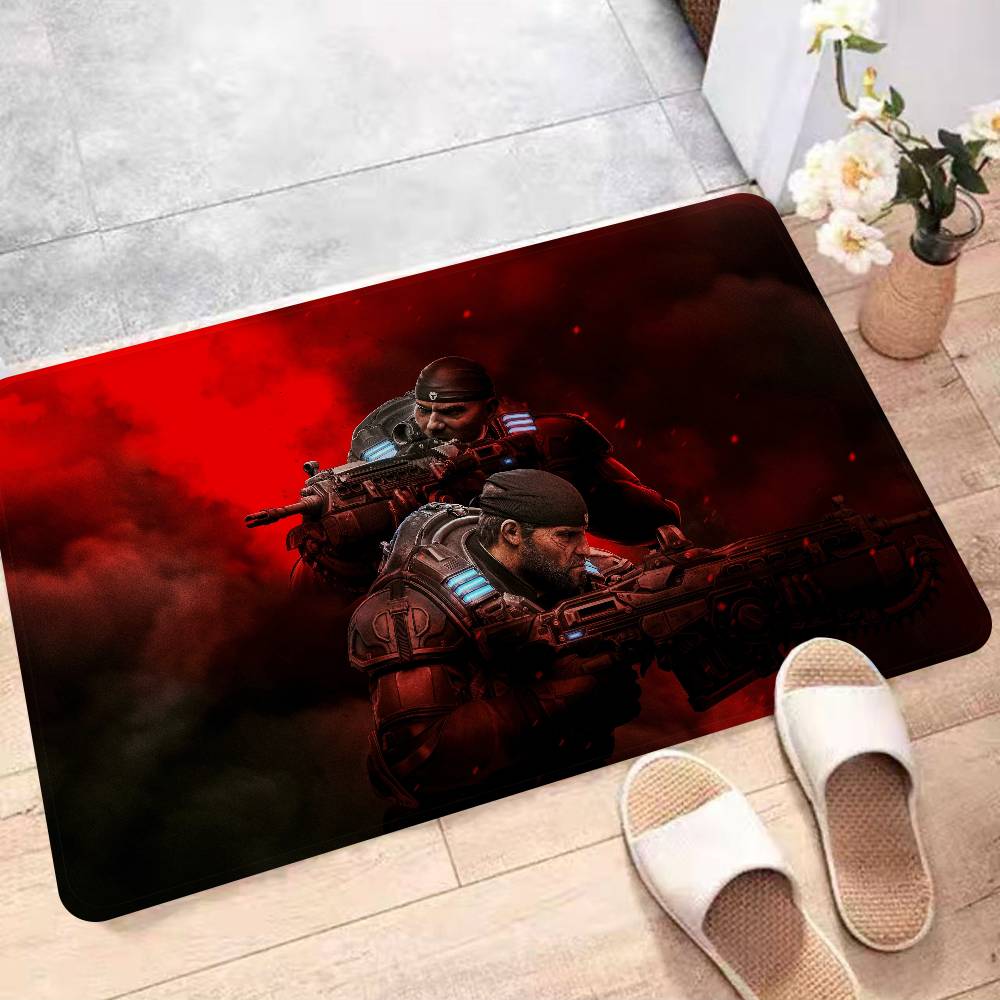 Tappetino da Bagno Videogioco G-Gears Of W-War Decorazione Stanza Bambini Camera da Letto Balcone Tappetino Antiscivolo Soggiorno Area Comodino Tappeti