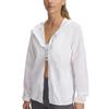 Lançamento Logo Jaqueta com Capuz Raglan de Tecido para Uso Externo Manga Longa Feminina jaquetas Branco 1381881-101