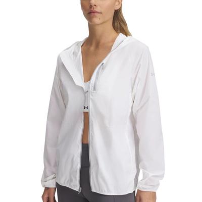Launch Logo Außen Gewebt Raglan Kapuze Langarm Jacke Damenjacken Weiß 1381881-101