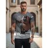 3D Printed Fashionable and Fun Animal Pattern T-shirts Hip Hop Casual Short Sleeved Men's T-shirts