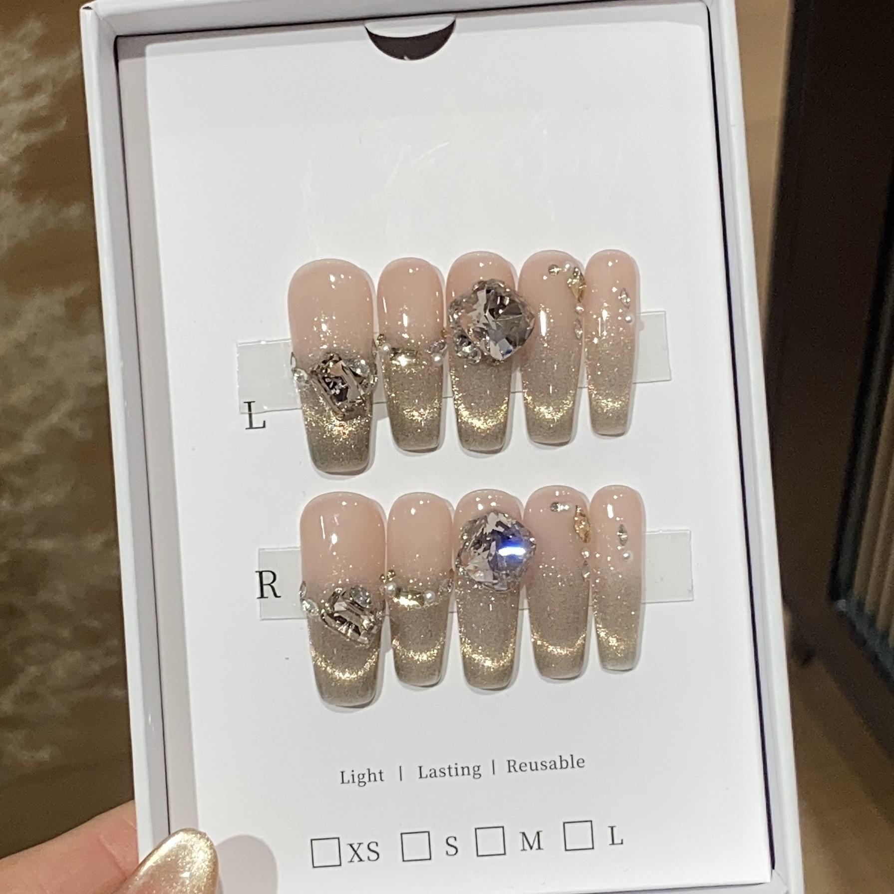 

Высококачественная нюдовая оправа с градиентом цвета «кошачий глаз» золотистого цвета «шампанское» с квадратным бриллиантом K9 Liliko Wear Armor L