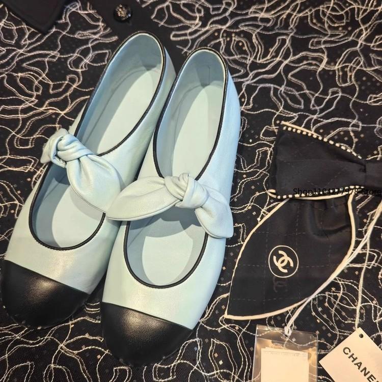 Fashion Spring New Low Heel Shoes Women's Fashion Round Head Shallow Mouth Butterfly Knot Color Soft Sole Non-slip Single Shoes