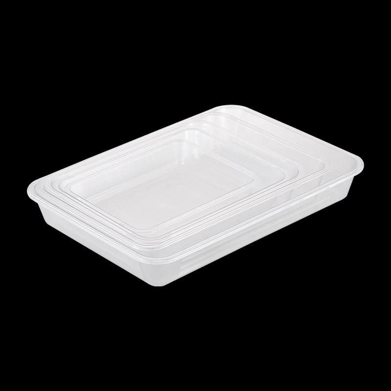 Rectangular Clear Food Display Tray with Lid