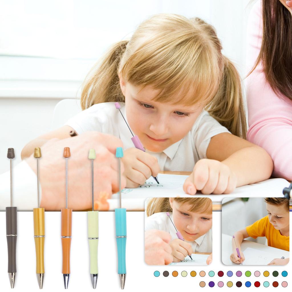 Beadable Pens Plastic Bead Pen Ballpoint Pens Diy Pens Cute Cool Pens For Journaling Kids Girls Students Teacher  Graduation Gift  School Supplies 5ml