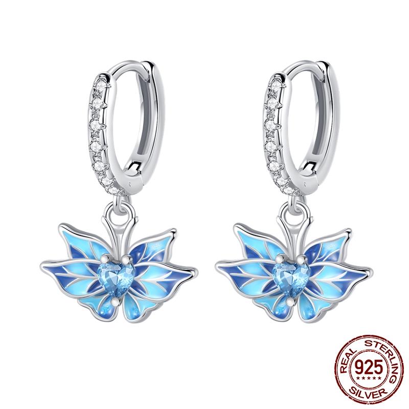 Sales100 % S925 Sterling Silber Sterne Mond Herzförmige Frauen Ohrringe Fit Original Ohrringe Hochzeit Edlen Schmuck Geschenke