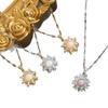 2026 Stylischer drehbarer Sonnenblumen-Anhänger - Exquisites europäisches & amerikanisches Damen-Halsketten mit einem leichten Luxus-Design.