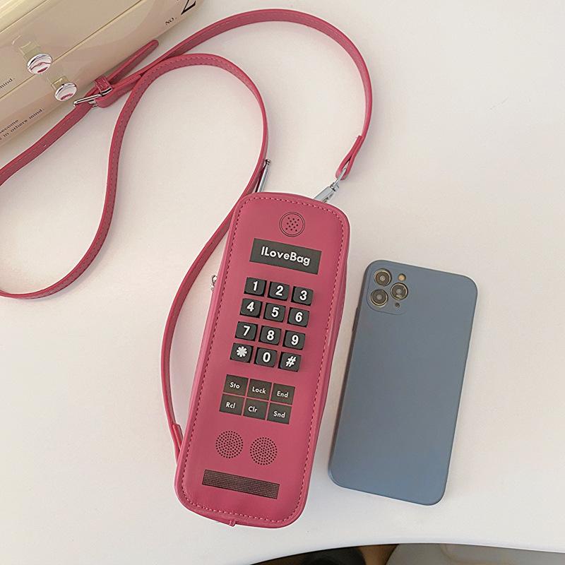 Personalized phone three-dimensional small bag 2025 new forest soft girl fashion trend women's shoulder chain small square bag