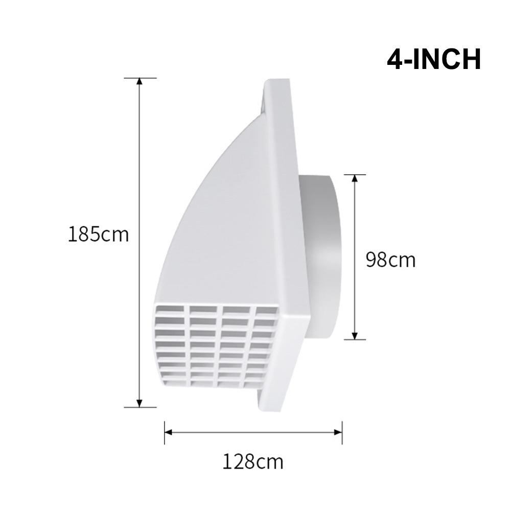 Grilă de Ventilație de Perete Exterior cu Valvă Material ABS Hotă de Bucătărie Conductă Ieșire Aer Perete Exterior