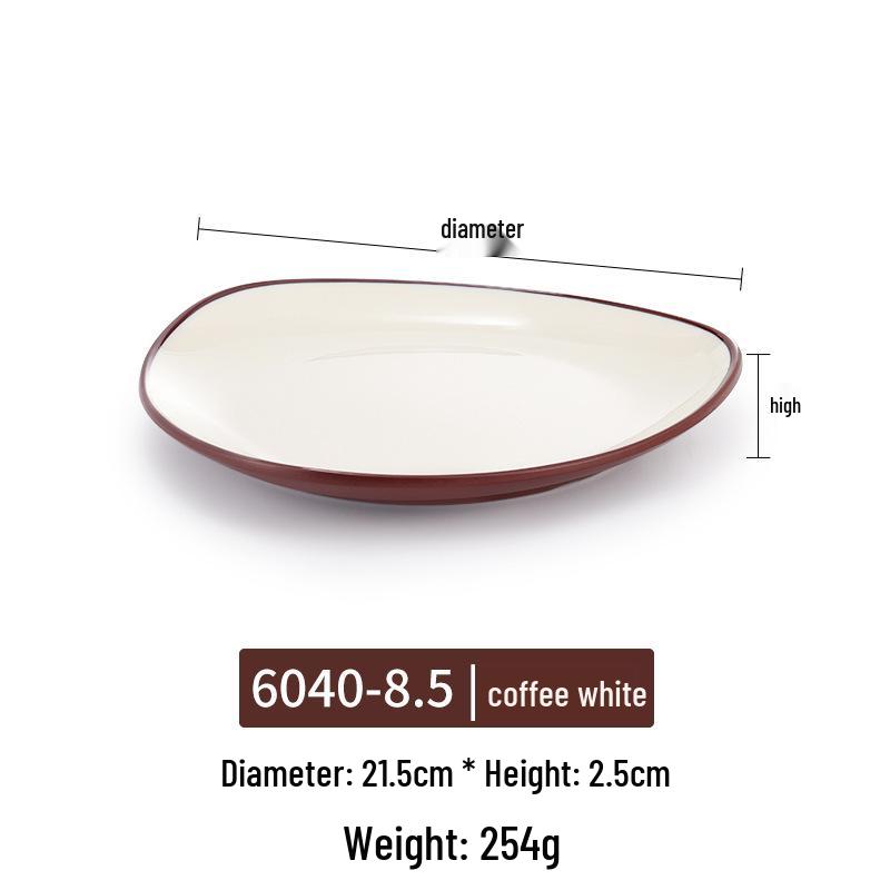 Melamine Porcelain Triangular Plate for Hot Pot & BBQ Restaurant Use
