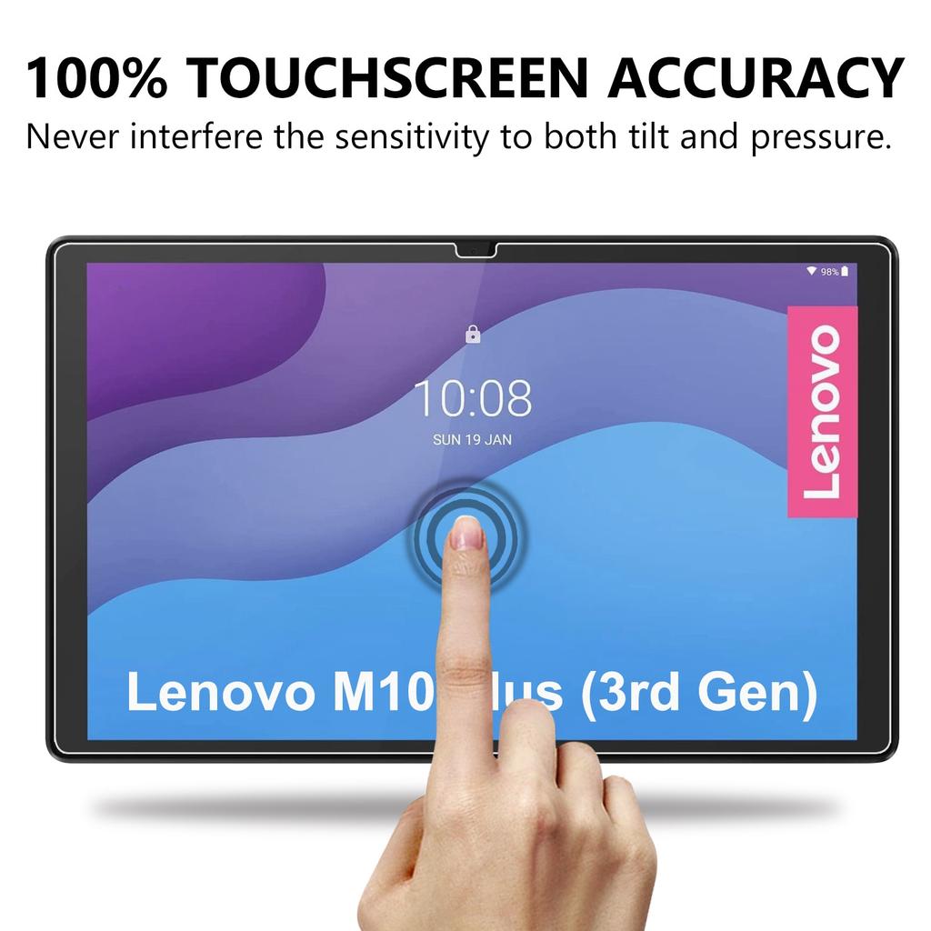 For Lenovo Tab M10 Plus (3rd Gen)/Xiaoxin Pad 2022 10.6 inch Arc Edge Screen Protector Anti-fingerprint HD Clear Full Cover Tempered Glass Film
