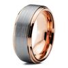 Neue Mode 8mm Rose Gold Farbe Edelstahl Ringe Schwarz Gebürstet Männer Frauen Party Hochzeit Band Schmuck Größe 6 -13