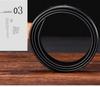 Men's Genuine Perforated Leather Belt Strap, Needle Buckle, 3.2 Cowhide, No Buckle Included, 3.0 Width.