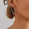 Accessories Bohemian Colorful Beaded Metal Earrings Stylish Simple Personality Shell Pendant Earrings