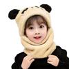 Cartoon-Mütze Mädchen Jungen Schal Verdickte Kappe Wintermütze Kinder Neugeborenes Baby Zubehör Kinderhut Fleece Kinderkappen
