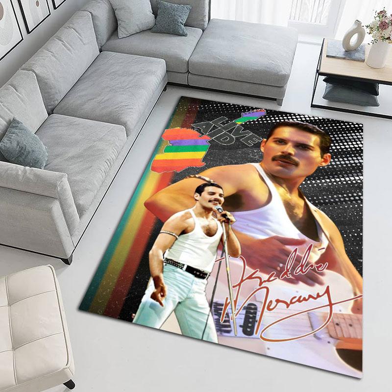 Queen Rock band Carpets and Rug 3D Printing Carpet Floor Mat Living Room Bedroom Large Area Soft Carpet-JM006