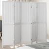 5 Piece Room Divider White Solid Paulownia Wood