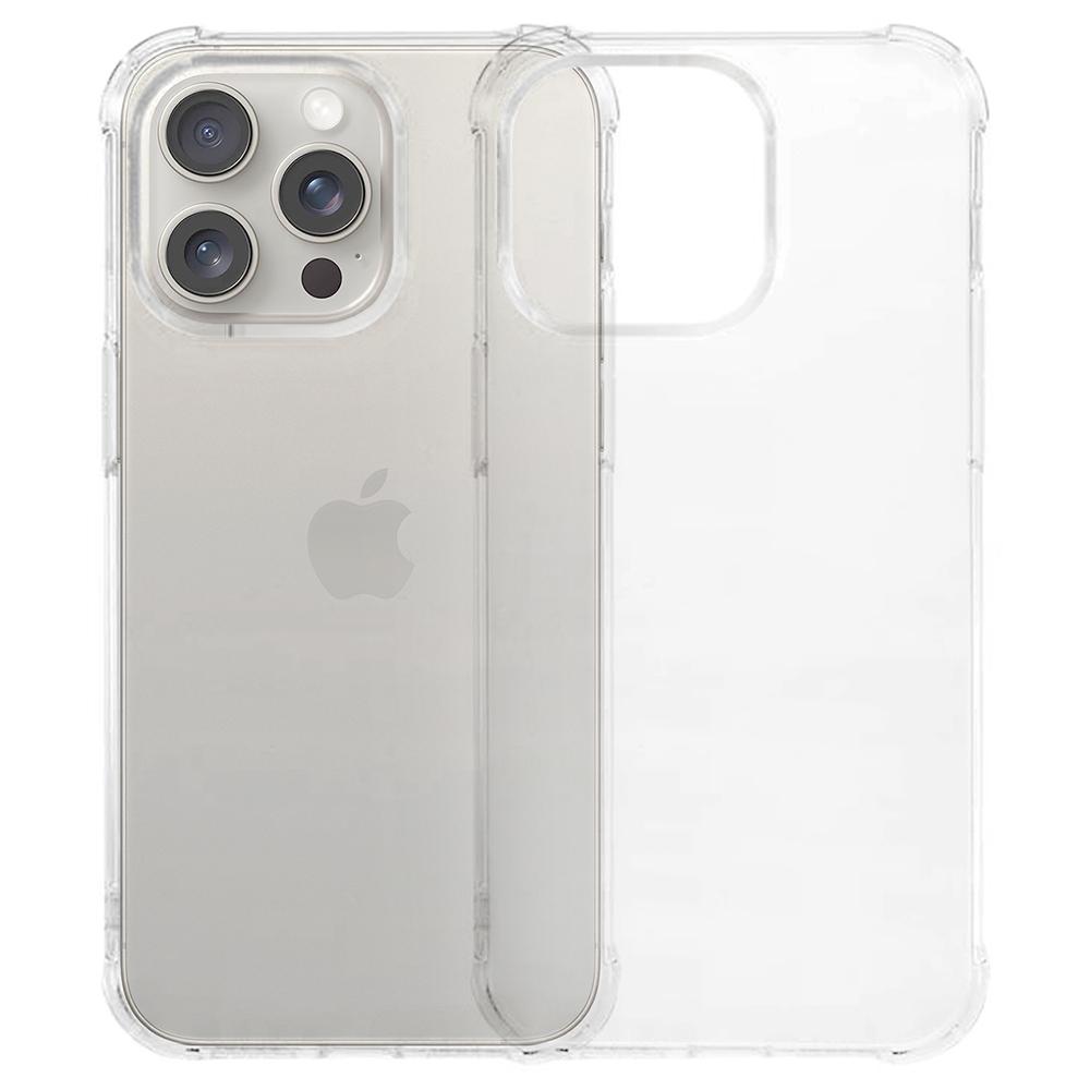 KALEBOL For iPhone 15 Pro Max Case 1.5mm TPU Airbag Corners Clear Phone Cover A
