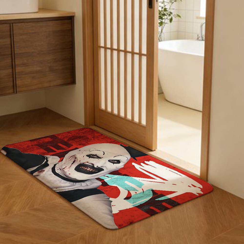 Horror Movie Terrifier Floor Mat INS Style Soft Bedroom Floor House Laundry Room Mat Anti-skid Household Carpets