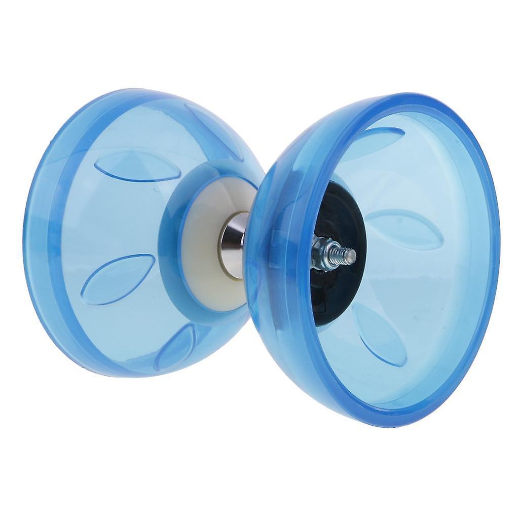 10.5cm Triple Bearing Juggling Diabolo Toys with Sticks & String Set Blue