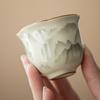 55ml Retro Ru Kiln Flower Mouth Ceramic Tea Cup Small Landscape Single Master Cup Tasting Tea Bowl Mugs Kung Fu Teaset Teaware