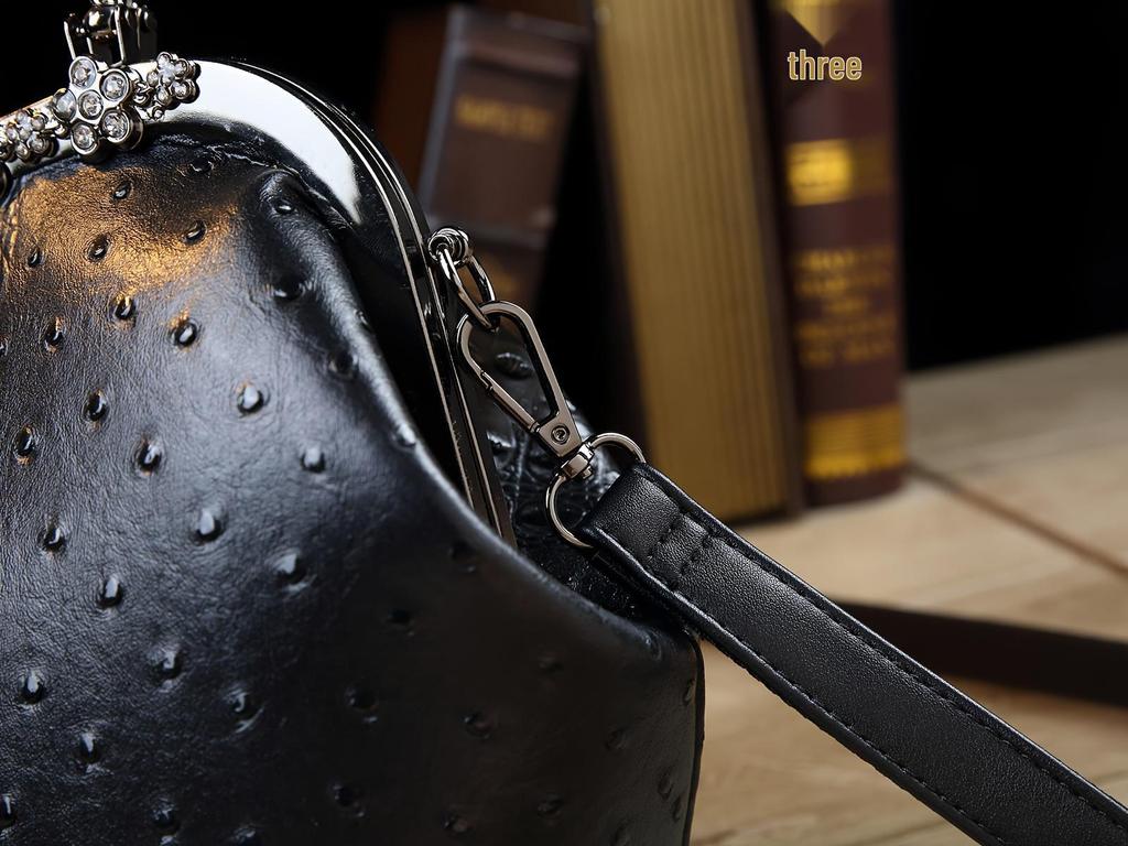 2025 Luxury Women's Soft Leather Shoulder & Crossbody Bag with Ostrich Pattern