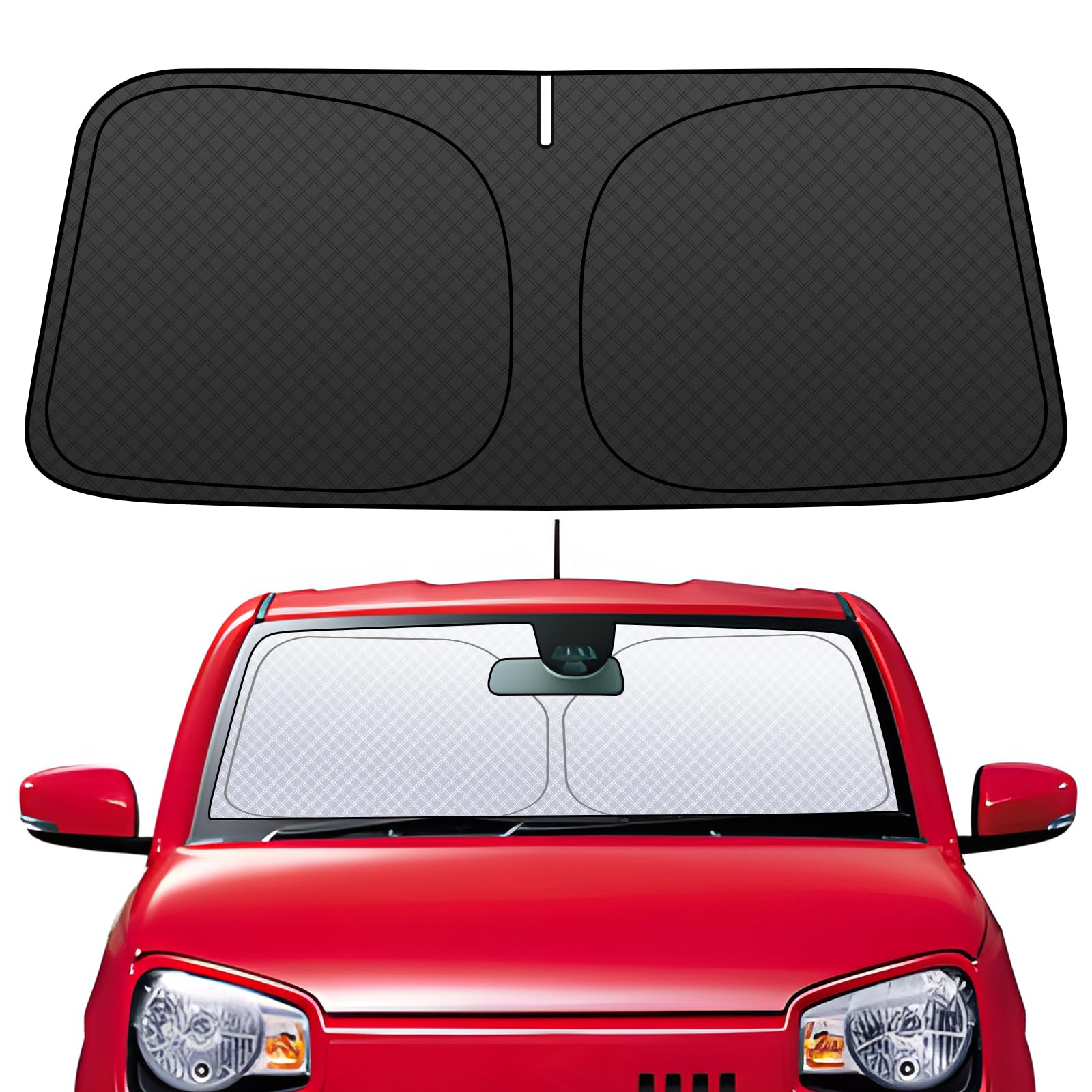 

Эксклюзивно для BLUESEATE Солнцезащитный козырек на лобовое стекло для нового Suzuki Alto УФ-свет Жара Идеально для УФ Нет света Легкая сумка для хранения в комплекте [Разработано чёрный