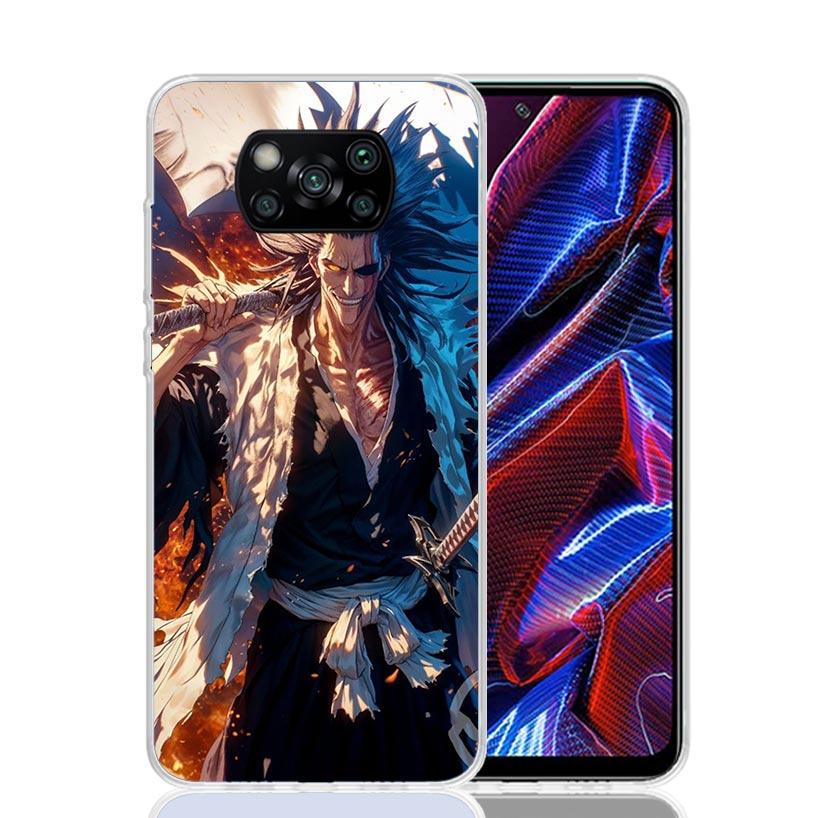 Zaraki Kenpachi Bleach Phone Case For Xiaomi Poco X7 X6 X5 Pro F7 Ultra Redmi 15C 15 13 13C 12 12C 10 10A 10C 9 9A 9C 9T Cover P