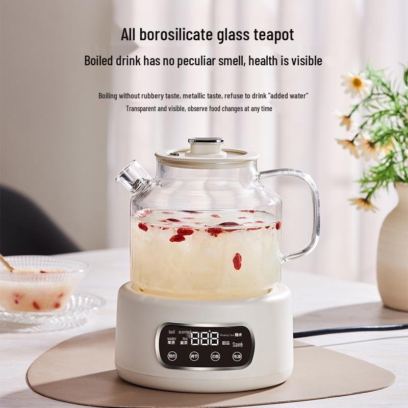 110V Glass Tea Kettle: Health Pot for Office and Home, Compatible with US, European, and British Standards.