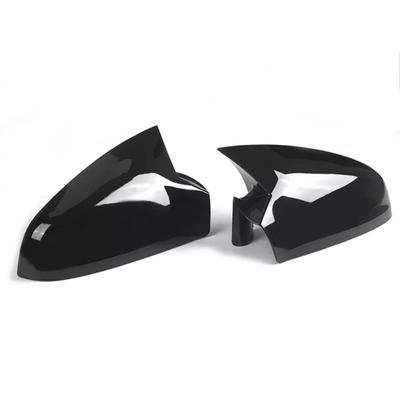 Glossy Black Pair Side Mirror Cover For Vauxhall For Opel Astra H MK5 Door 2004-2009 Glossy Black Rearview Mirror Cap Cover