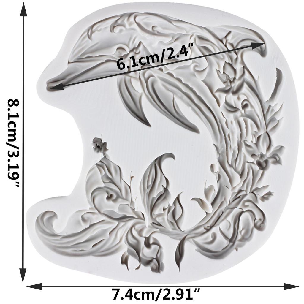 Marine Theme Silicone Mold Dolphin Conch Octopus Fondant Molds Cake Decorating Tools Theme Cake Dessert Decorated Chocolate Candy Mold