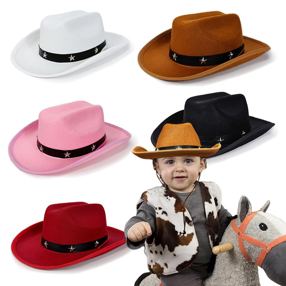 Carnival Party Hat Lightweight Western Hat Pentagram Studded Hat Vibrant For Imaginative Play Costume Party School Play