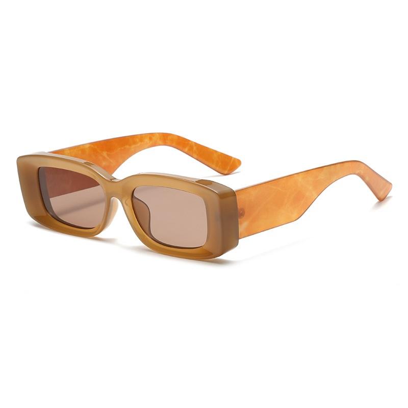 

Luxury Fashion Rectangle Jelly Color Women Sunglasses Retro Pattern Men Gradient Shades Uv400 Sun Glasses as picture