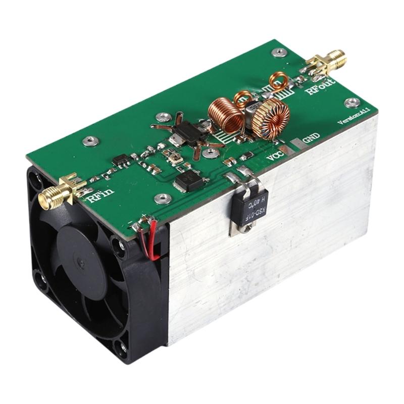 Power Amplifier 12-18V 433MHz 25W Power Amplifier Transmitter VHF Radio Power Amplifier Intelligent Fan Heatsink